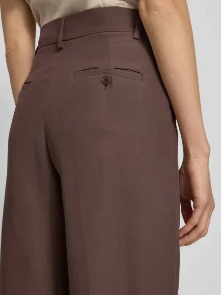 Spodnie materiałowe z szeroką nogawką z bawełny model ‘BALLO’ Weekend Max Mara