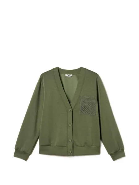 Szydełkować kardigan Twinset zielony