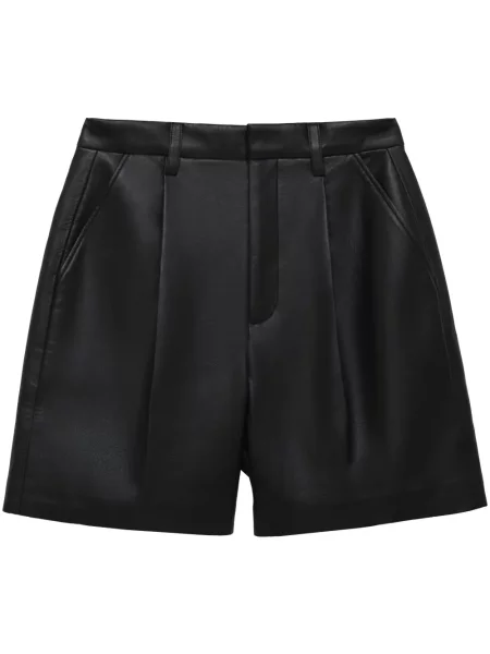 Pantaloni scurți Anine Bing din piele negru