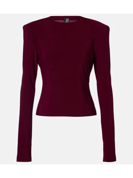 Top Norma Kamali din jerseu violet
