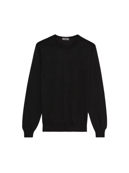 Sweter Ferrante wełniany z okrągłym dekoltem czarny
