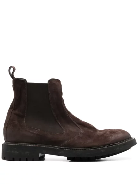 Botine chelsea Moma din piele de căprioară maro