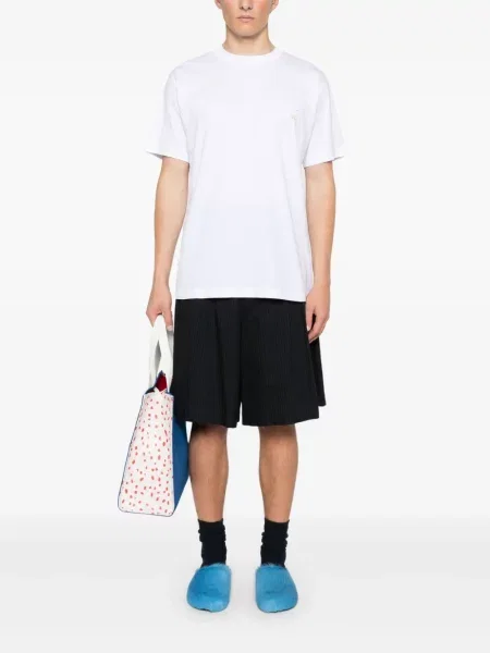 Tricou Moschino cu broderie alb