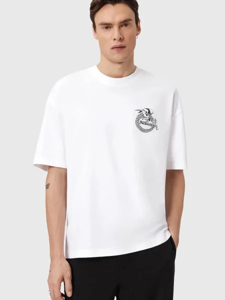 AllSaints tričko TERRA bílé