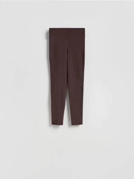 Reserved legginsy ciemnobrązowy