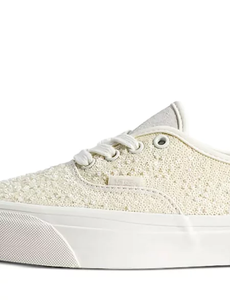 Sneakerși Vans Authentic cu mărgele alb