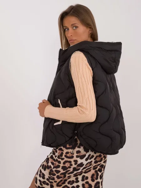 Vestă din puf Fashionhunters negru