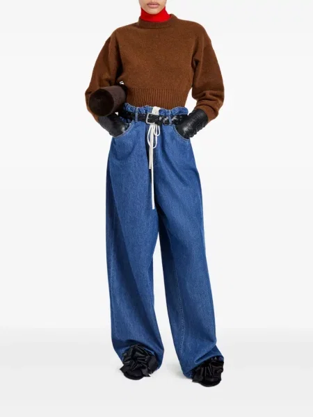 Žebrovaný svetr Proenza Schouler hnědý