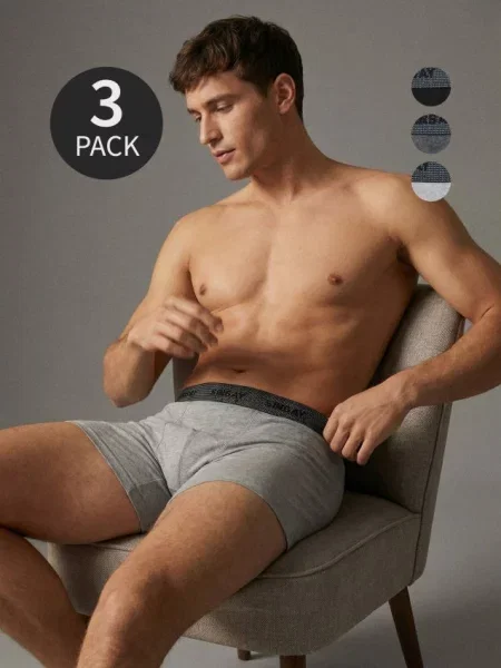 Sinsay bokserki Long 3 pack czarny