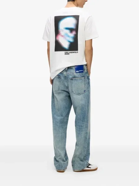 Džíny Karl Lagerfeld Jeans s 5 kapsami modré