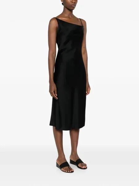 Rochie midi Stella Mccartney asimetrică negru