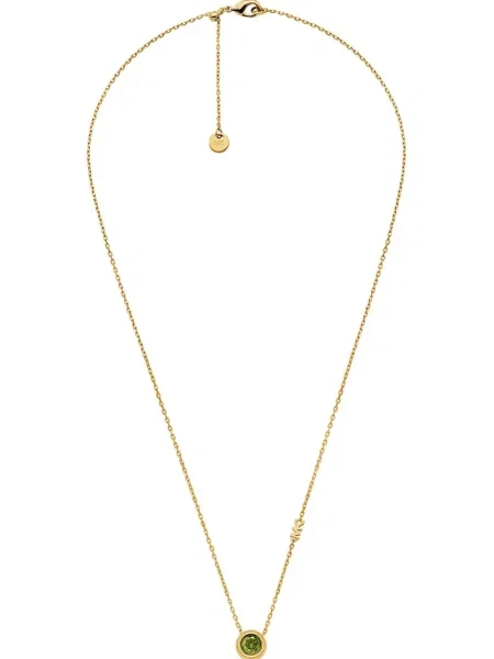 Michael Kors lănțișor cu pandantiv pentru femei din alamă cu zirconiu cubic