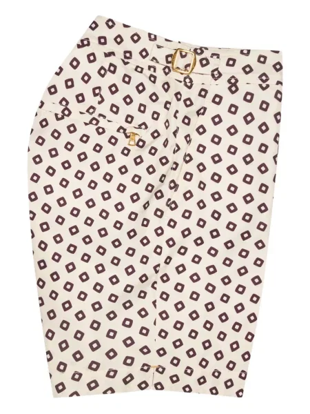 Slip de baie Orlebar Brown cu imagine cu imprimeu geometric alb