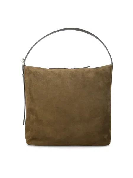 Maksi torebka skórzana A.p.c. skórzana zielona