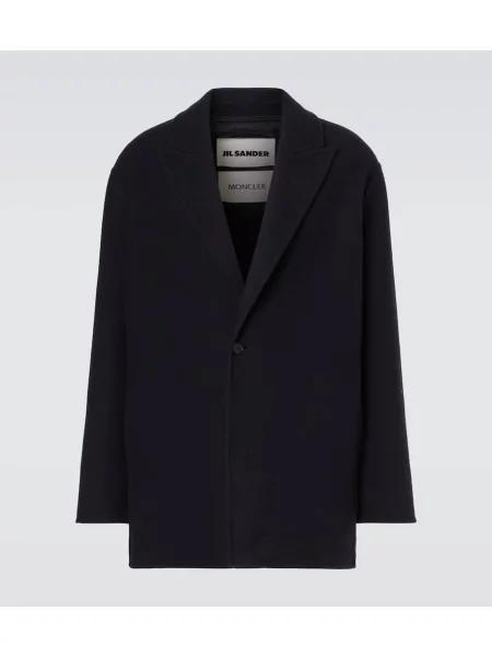 Palton Moncler Genius de lână albastru