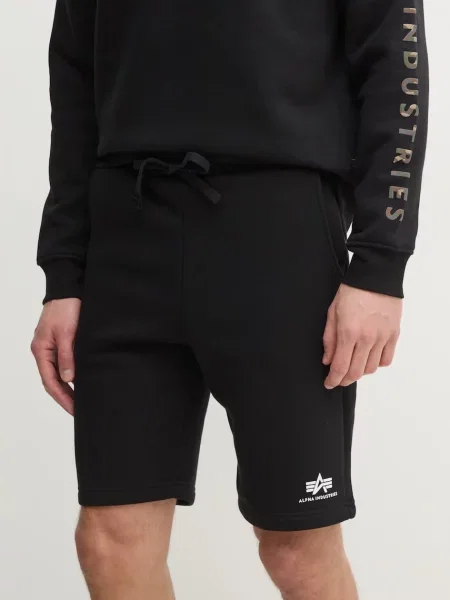 ALPHA INDUSTRIES Pantaloni / alb negru