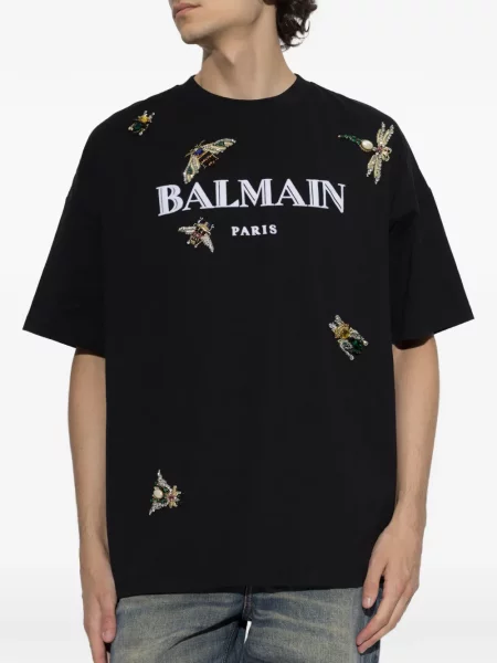 Tricou Balmain cu imagine negru
