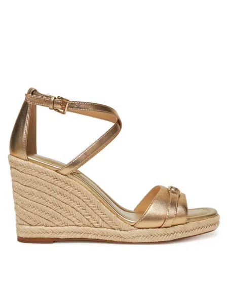 Espadryle Michael Michael Kors z logo żółte