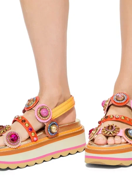 Кожаные босоножки Kurt Geiger London на платформе