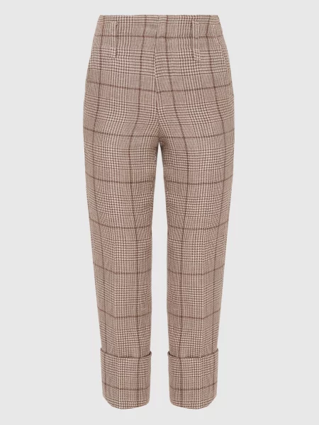 Льняные брюки Brunello Cucinelli бежевые
