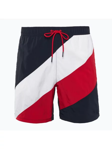 Мъжки къси панталони за плуване Tommy Hilfiger Long Drawstring Diag On desert sky