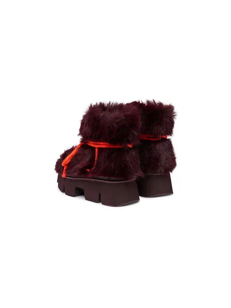 Škornji za sneg United Nude Stomper Fur Boot Bordo rdeča