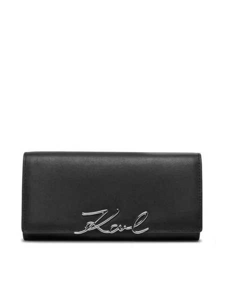 Karl Lagerfeld Peněženka SIGNATURE CONTINENTAL FLAP černá