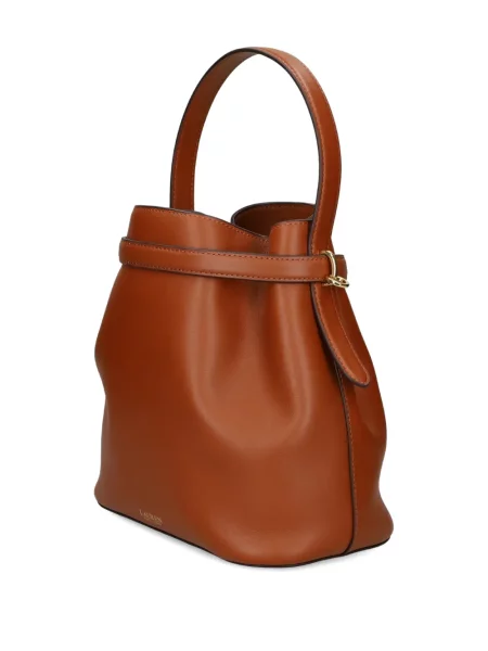 Kožni top Lauren Ralph Lauren smeđa