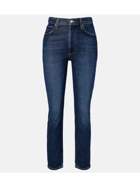 Blugi skinny Agolde albastru