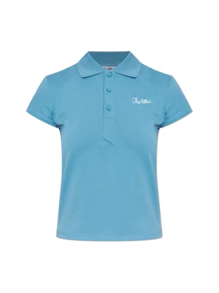 Koszulka polo The Attico z logo niebieska