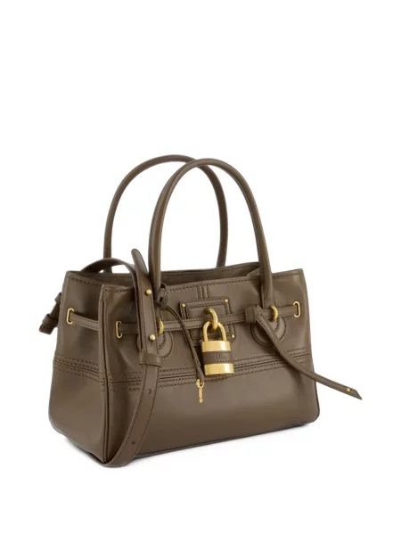 Geantă shopper Chloé din piele maro