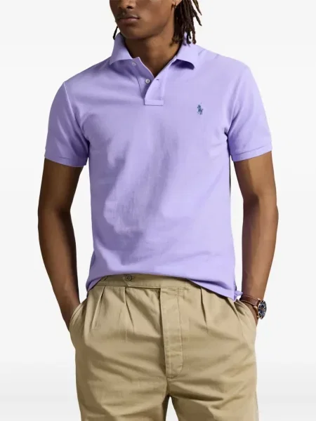 Kožené tričko Polo Ralph Lauren bez podpatku zelené