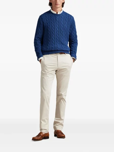 Șapcă Polo Ralph Lauren cu broderie din țesătură twill în carouri albastru