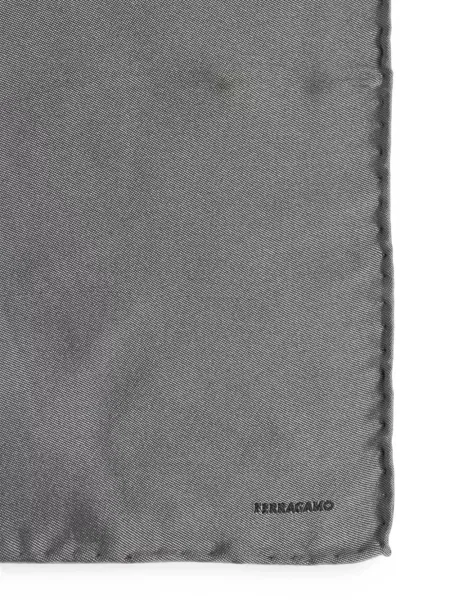 Fular Ferragamo de mătase gri