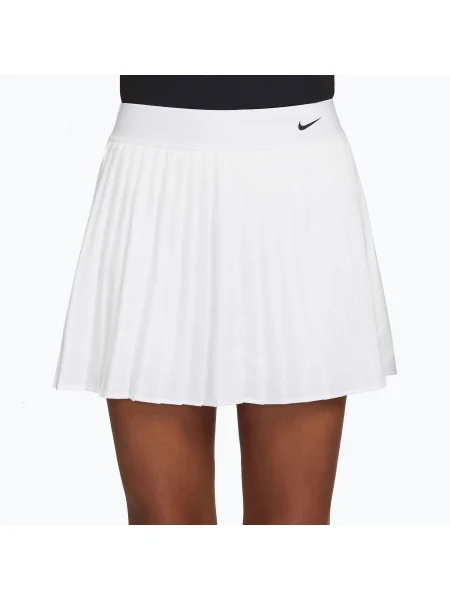 Teniszszoknya Nike Victory Dri-Fit High-Waisted Pleated white/black. Méret: M fehér