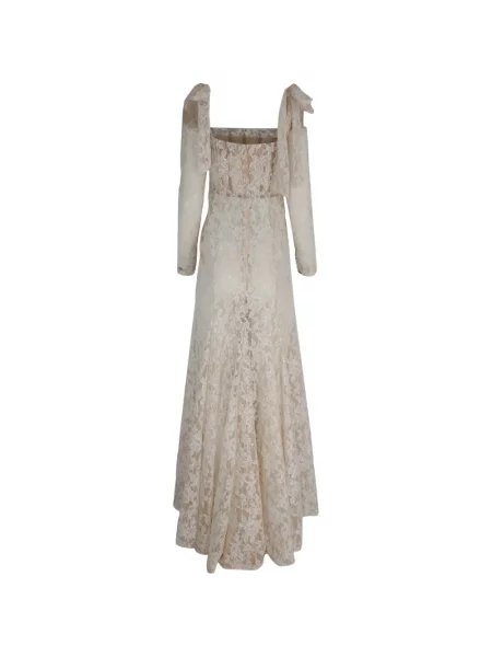 Rochie maxi Galia Lahav din dantelă alb