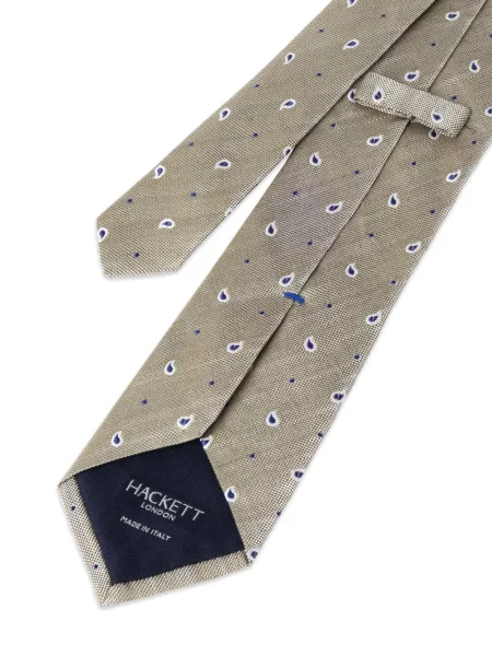 Cravată Hackett London cu imagine cu model paisley verde