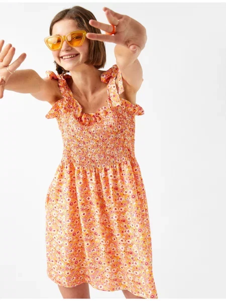 Rochie mini Koton cu model floral alb