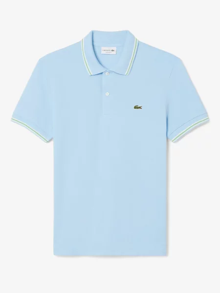 Поло Lacoste голубое