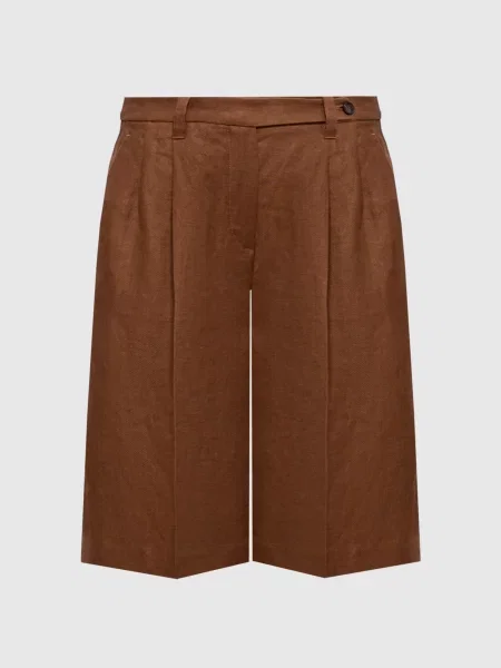 Бермуди з льону Brunello Cucinelli коричневі