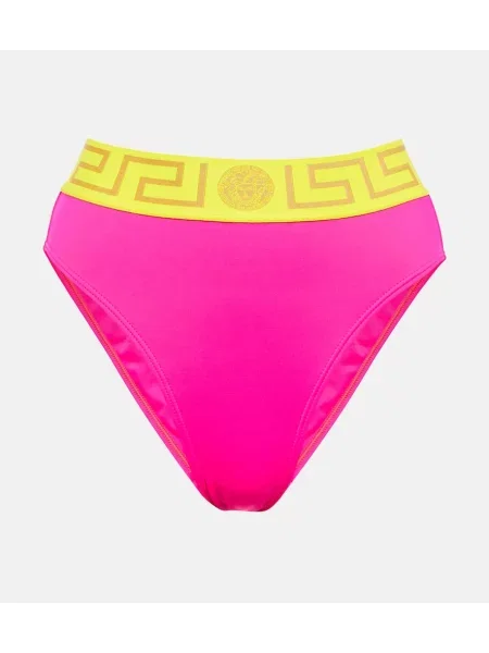 Bikini Versace cu talie înaltă roz