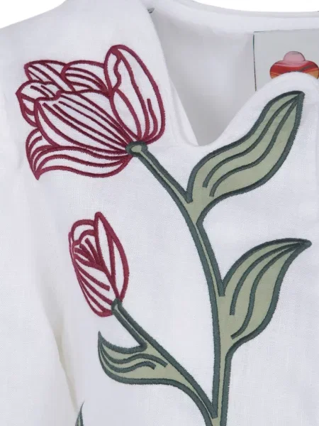 Top Farm Rio cu model floral alb