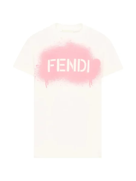 Koszulka dziecięca Fendi biała