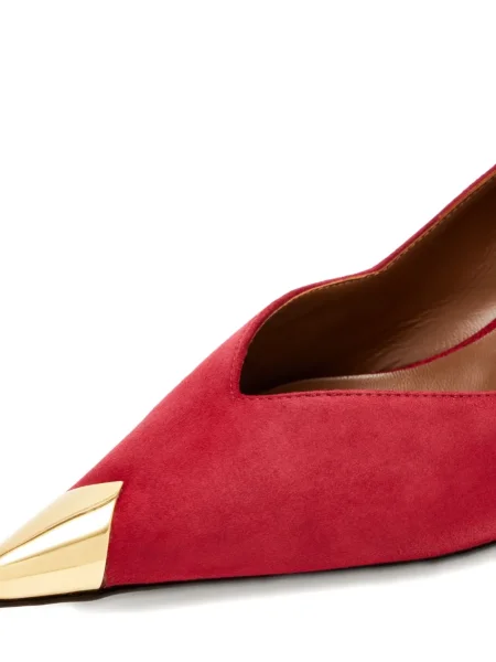 Pantofi cu toc Giuseppe Zanotti din piele de căprioară roșu