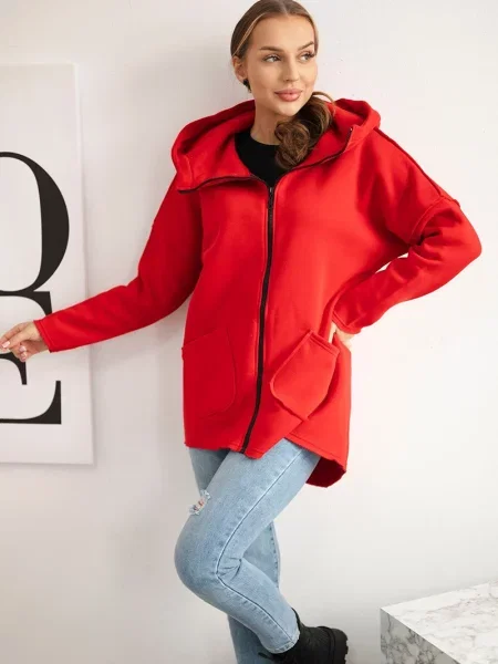 Bluza Kesi ocieplana czerwona