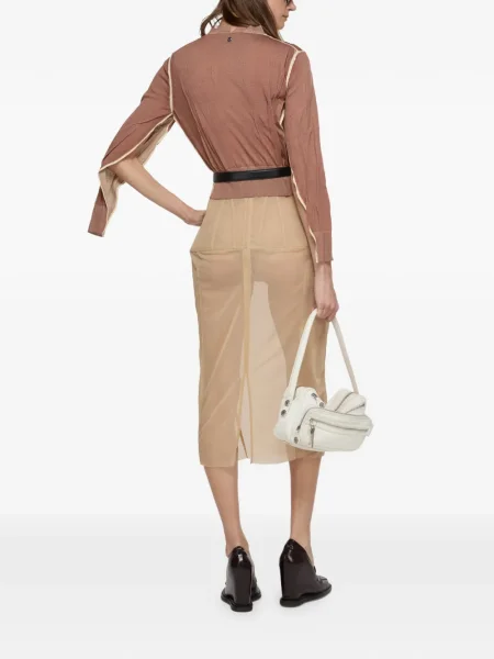 Top Acne Studios cu decolteu în V maro