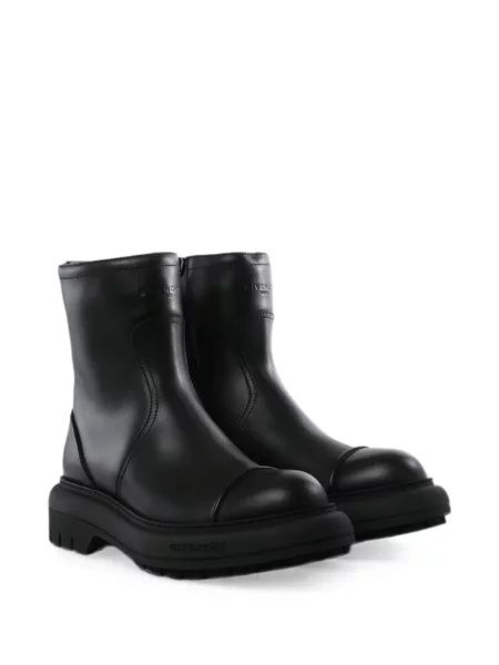 Botine Givenchy din piele cu autograf negru