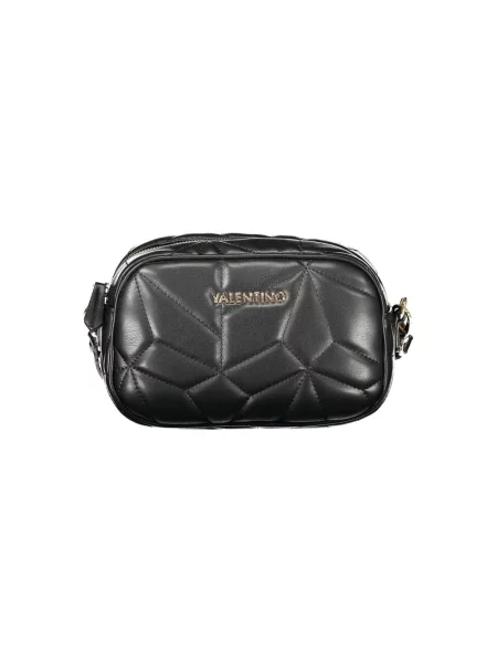 Lniana torebka Valentino Bags czarna