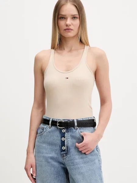 Tommy Jeans tílko s béžové