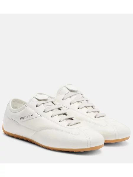 Sneakerși Mcqueen din piele alb